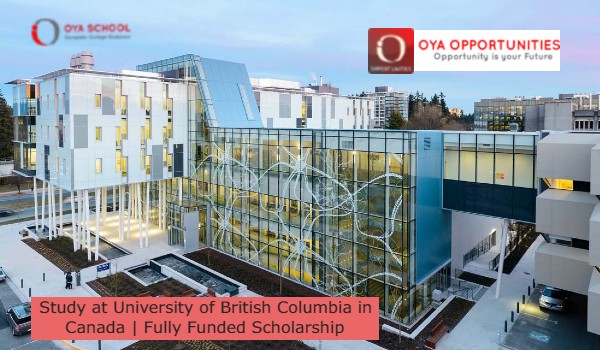 Study at University of British Columbia in Canada | Fully Funded Scholarship